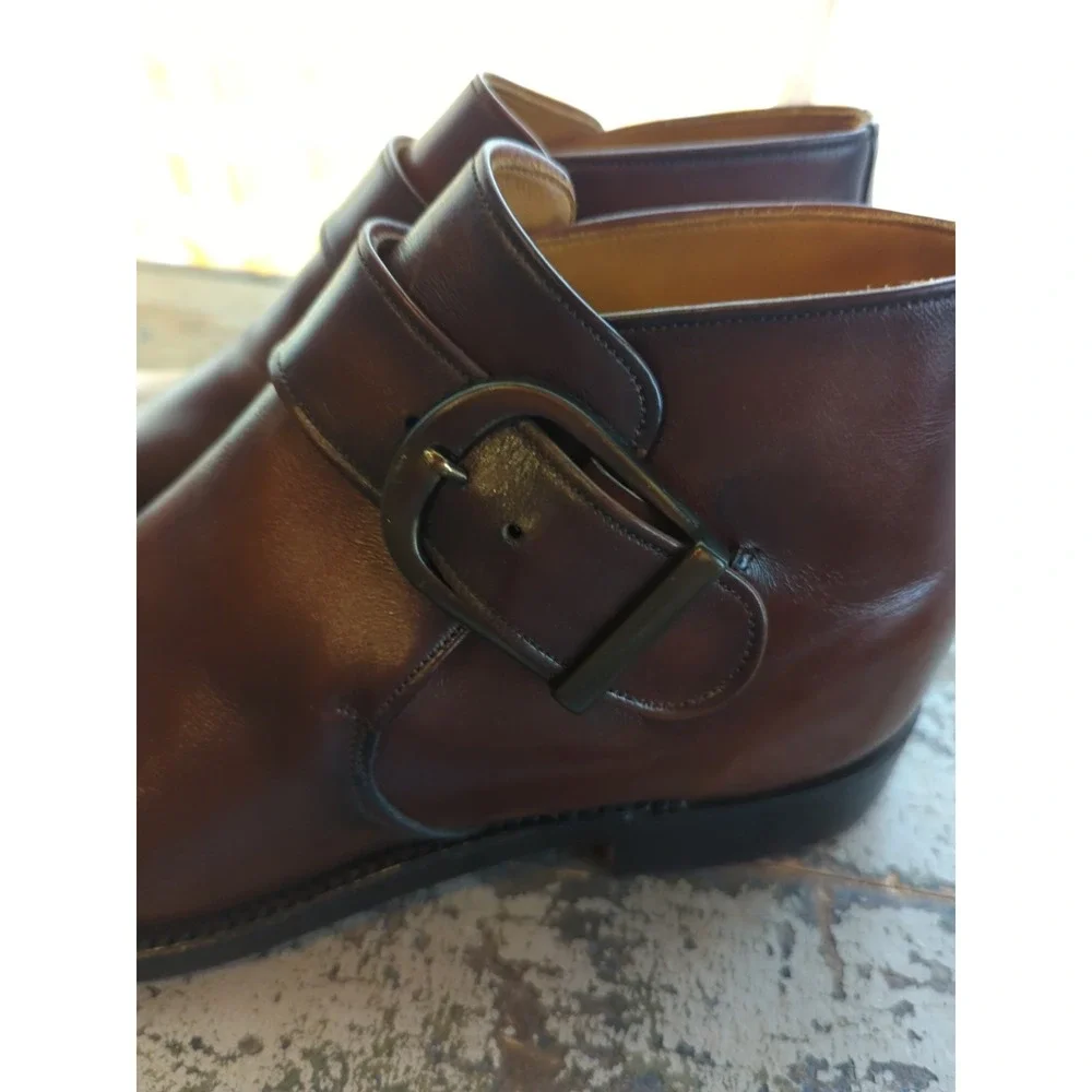 Gorgeous Men's Supple Step Wall-Streeter Handmade Brown‎ Leather Ankle Boots 8 C